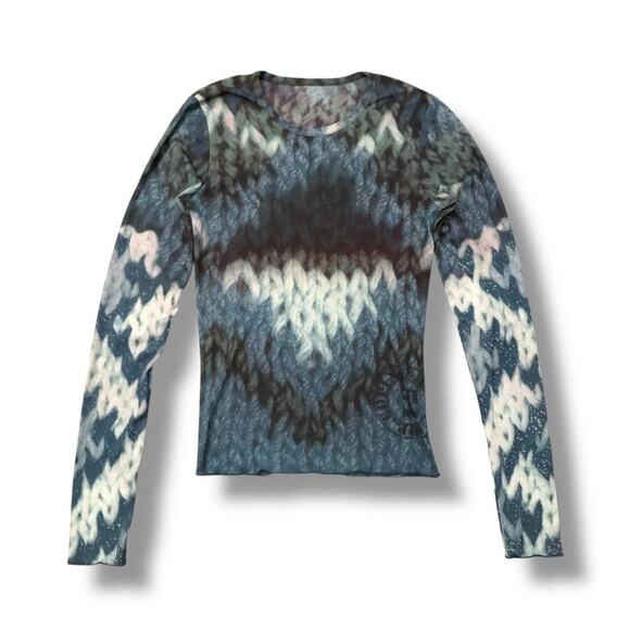 Cop Copine Abstract Sheer Top - Picture 1 of 6